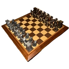 VTG Vanmark Blue Hats Of Bravery Police men Chess Set Complete - Very HTF! READ