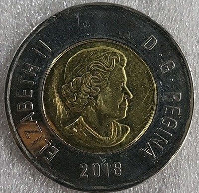 2018 Canada Armistice 2 Two Dollar Toonie Queen Elizabeth II *C555