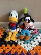 LOT Of 2 VINTAGE Disney Store DONALD DUCK  GOOFY Bean Bag Plush US