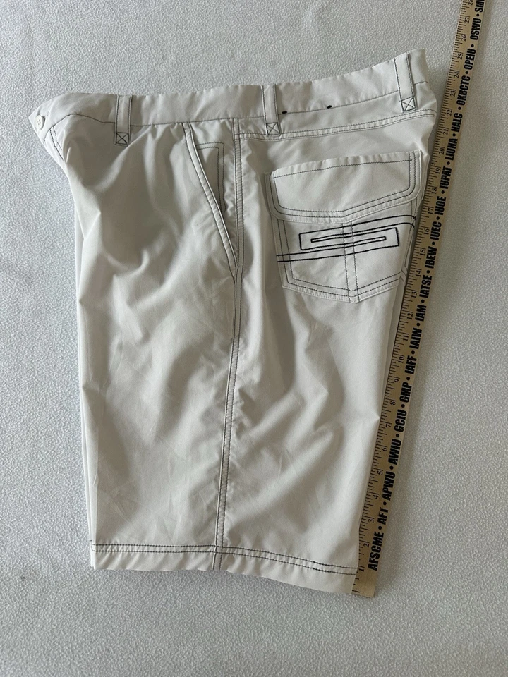 Pantalones Cortos Sligo Para Hombre 36 Blanco Performance Golf Cortos Bordados Bolsillos Traseros Foto 4 de 4
