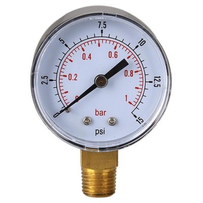 1/4 ''0-15 Psi Druckluft-Kompressor Hydraulische Niederdruck-Manometer Öl Meter