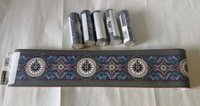 NOS Lot of 6 Vintage Eisenhart Wallpaper Border Nautical Floral Green Blue Red