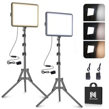 2-Pack Photography Lighting Kit, NiceVeedi 22W LED Video Light Kit,... Fast Ship