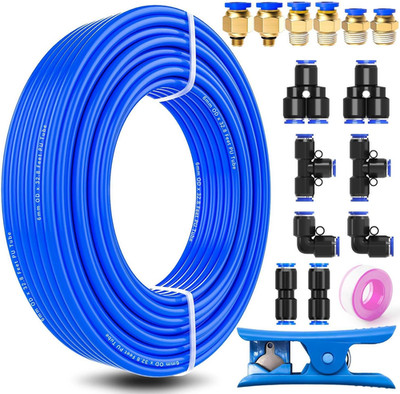 Mxuteuk 6Mm Air Line Tubing Kit,6Mm Air Hose Kit,6 Mm X 32.8 Feet(10 Meter) PU T