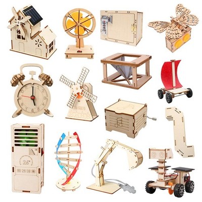DIY Science Experiment Kit Wooden STEM Educational Model Assembly Kids Project