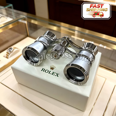   Rolex Silver Opera Glasses Binoculars VIP Gift Rare Luxury Boxed