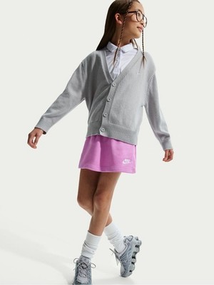 Nike Sportswear Club (Girls') French Terry Skirt Skort Pink  Magic Flamingo 