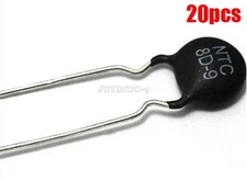 20Pcs At 25°C 8 Ohm Ntc 8D-9 Thermistor Resistor Rated Resistor New Ic st