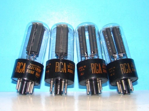 5Y3GT RCA 1960s radio audio amplifier vintage vacuum tubes 4 valves tested 5Y3G