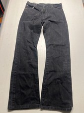 Vtg Levis 517 Bootcut Jeans Black Denim Mid Rise Dark Wash Whisker Men Sz 36x36