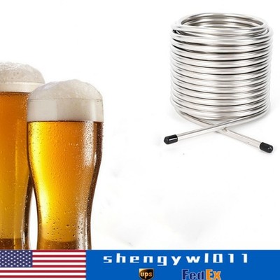 50' Brew Supply Stainless Steel Wort Chiller Cooling Coil Pipe Double Layer US