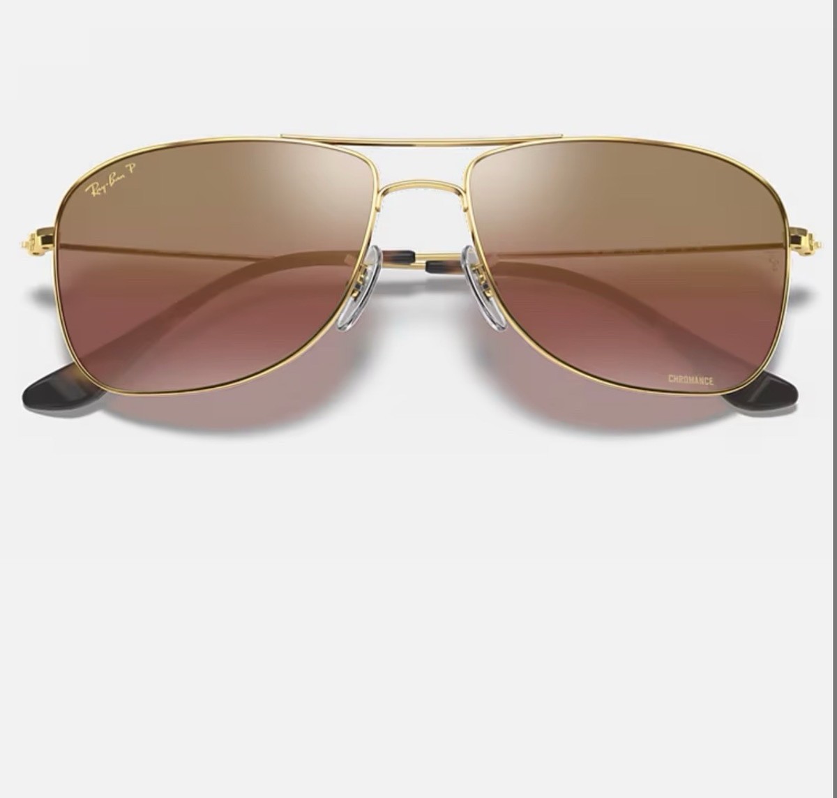 Ray-Ban RB3543 Chromance 偏光サングラス ドライブ Ray Ban RB3543 001/6B Chromance Polarized Gold Purple Gold Mirror