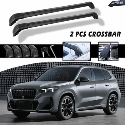 2PCS Crossbar Fit For BWM X1 U11 2023-2025 Roof Rack Cargo Bars Lockable Black