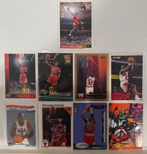 Michael Jordan 9 Card Lot Chicago Bulls