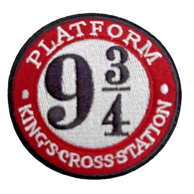 Harry Potter Hogwart's Express Platform 9-3/4 Embroidered Iron on Patch - NEW