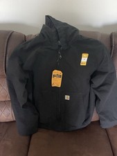 Carhartt Mens XL 3M Duck Insulated Active Jacket OJ0130-M J130 BLACK New