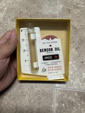 Vintage Benson Oil Products Promotional Rain Gauge Recorder Sample No. 833