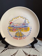 Vintage Beach Decor Ocean City New Jersey Souvenir Plate