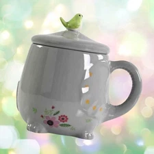 NEW NIB Elephant Coffee Tea Ceramic Mug Cup with Lid Gift HTF