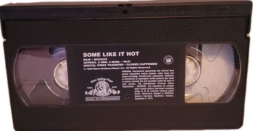 Some Like it Hot VHS BNIB Sealed Marilyn Monroe Tony Curtis Jack Lemmon - Picture 3 of 3