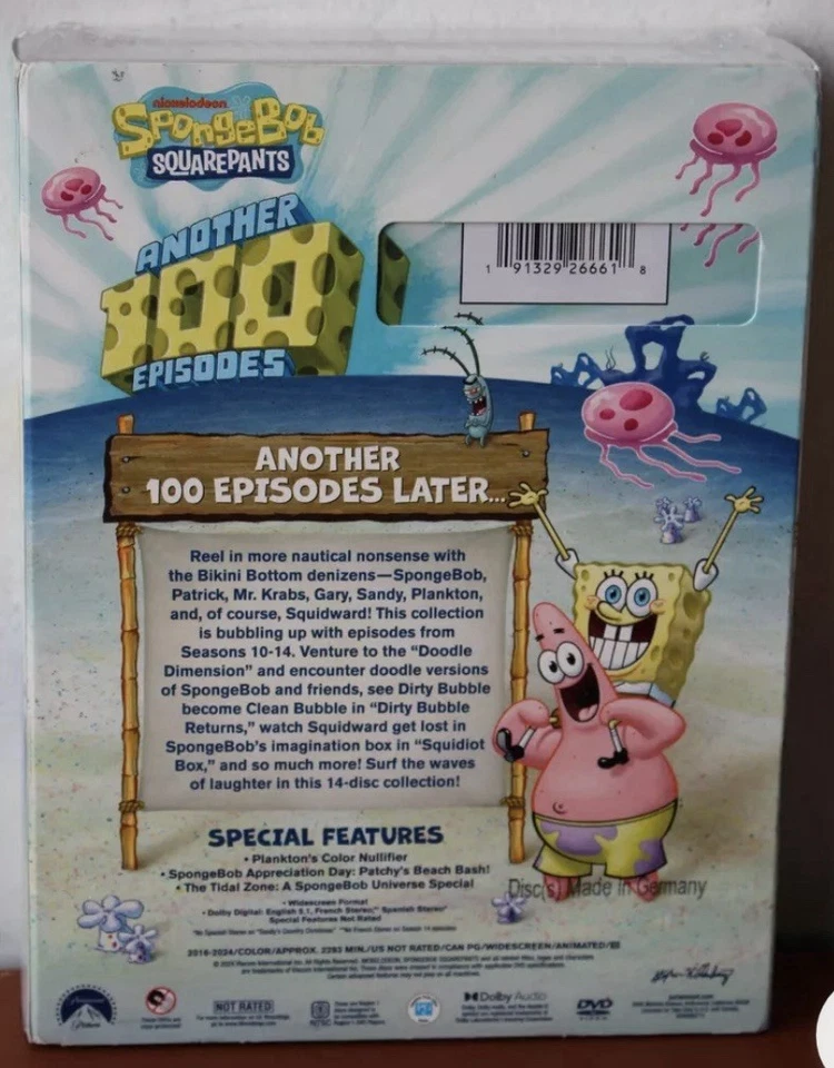 SpongeBob SquarePants Seasons 1-14 3 DVD Sets 300+Episode First Next Another 100 - Image 4 of 4
