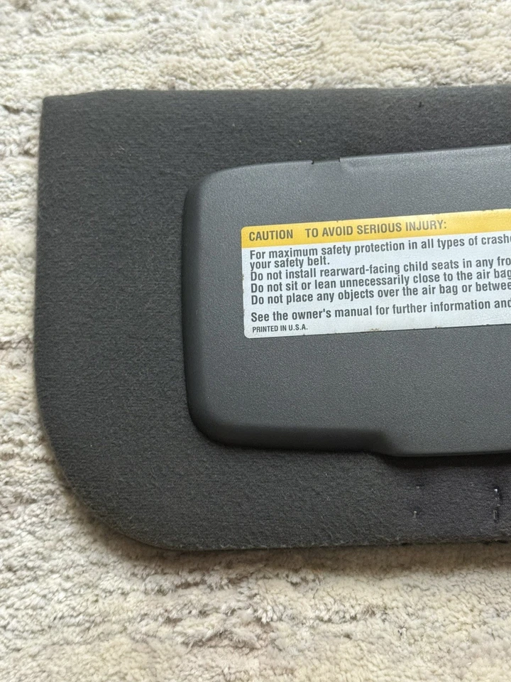 Chevy Cavalier Pontiac 1995-2005 Sunfire lado pasajero parasol derecho negro Foto 4 de 4