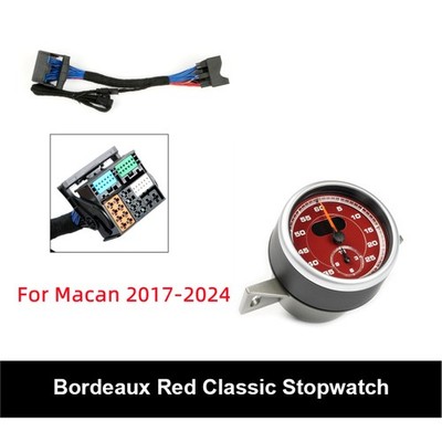 Dashboard Sport Chrono Stopwatch Clock Watch Panel For Porsche Macan 2014-2024