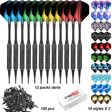 Dart Set Multiple Styles Darts Flights Professional Darts Soft Plastic Tips Set 