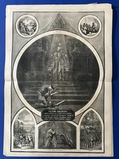 Harper's Weekly 6-10-1865 LINCOLN CENTERFOLD by NAST, Trial of the Conspirators