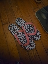 Cheetah Print Flip Flops