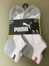 New Mens Puma 6 Pair Low Cut Athletic Socks.
