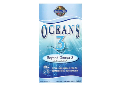 Garden of Life, Oceans 3, Beyond Omega-3 mit OmegaXanthin, 60 Weichkapseln