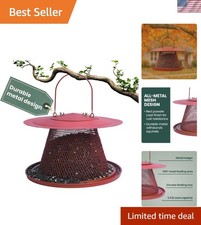 Stylish Red Bird Feeder for Attracting Cardinals and Finches - 2.5 lb Capacity