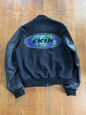 Vintage Nike Varsity Wool Bomber Jacket Ekin Employee Staff 90s Super Rare Sz M
