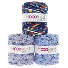 3er Pack - Hoooked Zpagetti Garn - Colourway Ocean - ZP00-G1957