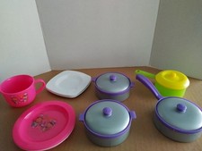 Tea Party Set Little Girls Mixed Tea Time Pretend Play Purple Pink Multi Piece