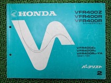 Honda VFR400Z R SE Parts List, 2nd Edition, Genuine Motorcycle Maintenance M...