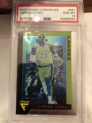 2019 LeBron James - Panini Chronicles - Flux #591, PSA GEM MT 10. Sharp Card!!