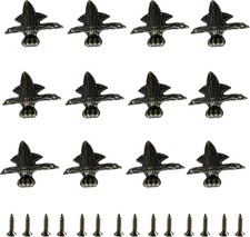 12PCS Antique Brass Decorative Feet, Vintage Storage Box Corner Protectors, Zinc
