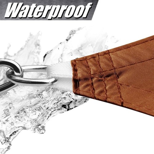 COLOURTREE Shade Sail 9'X9' 220 Gsm Square Brown W/ Hardware Installation Kit - 第 3/5 張圖片
