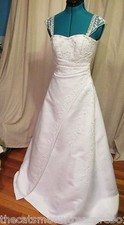 Wedding Dress 2009 David Bridal Michelangelo Designer Size 4 with Accessories