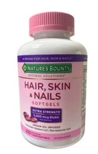Nature's Bounty HAIR SKIN and NAILS 250 Softgels Multivitamin 5000 mcg Biotin