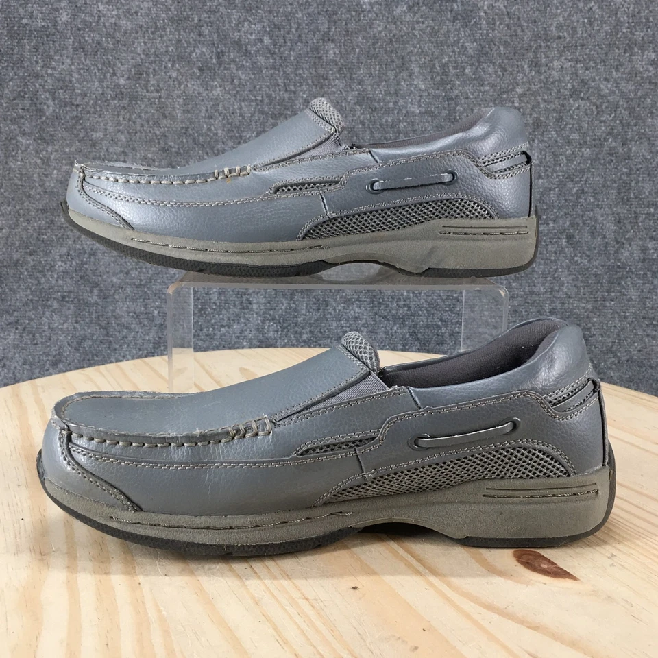 Dr Scholls Shoes Mens 8 D Low Top Boat Slip On Loafer Blue Leather Moccasins - Image 2 of 4