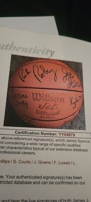 JSA LOA 1977-78 KENTUCKY NCAA CHAMPIONS SIGNED UK BALL Joe B. Hall, MACEY,ROBEY
