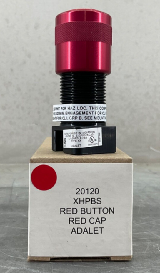 ADALET XHPBS-RED EXPLOSION PROOF PILOT LIGHT MOMENTARY PUSH BUTTON W/O BLOCK RED