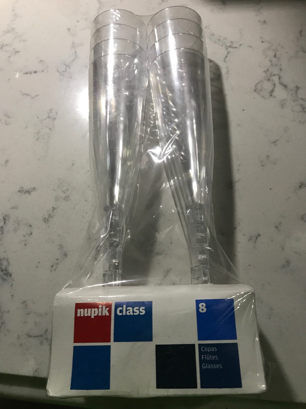 Fiesta Desechables Deluxe Champagne Vaso Plástico x 8 Por Nupik Barcelona Nuevo