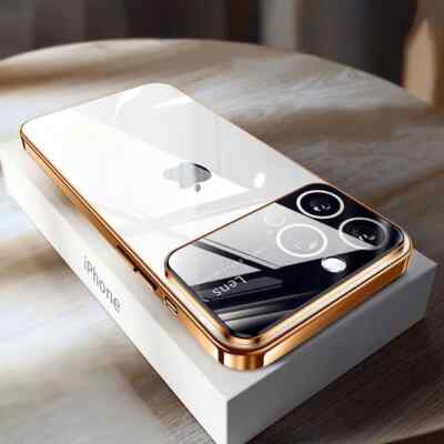 Luxury Plated Clear Case for iPhone 11/12/13/14/15 Pro Max: Silicone Shockproof 