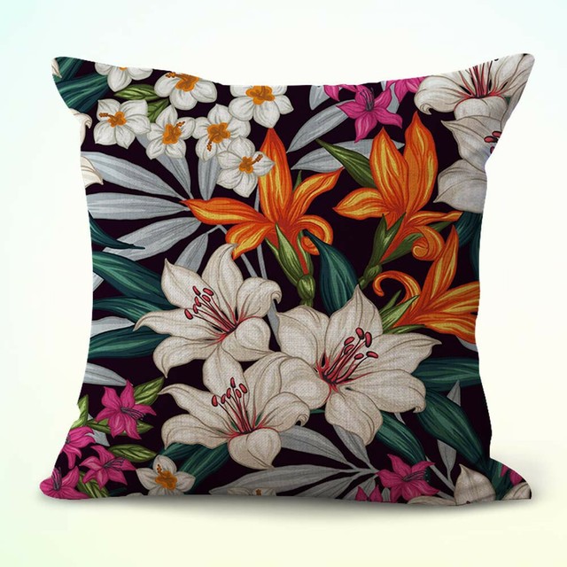 set of 4 tropical Hawaiian exotic cushion covers patio slipcovers eBay