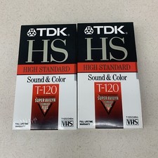 NEW VHS TDK HS T-120 High Standard 2 Hour Cassette Super Avilyn FACTORY SEALED