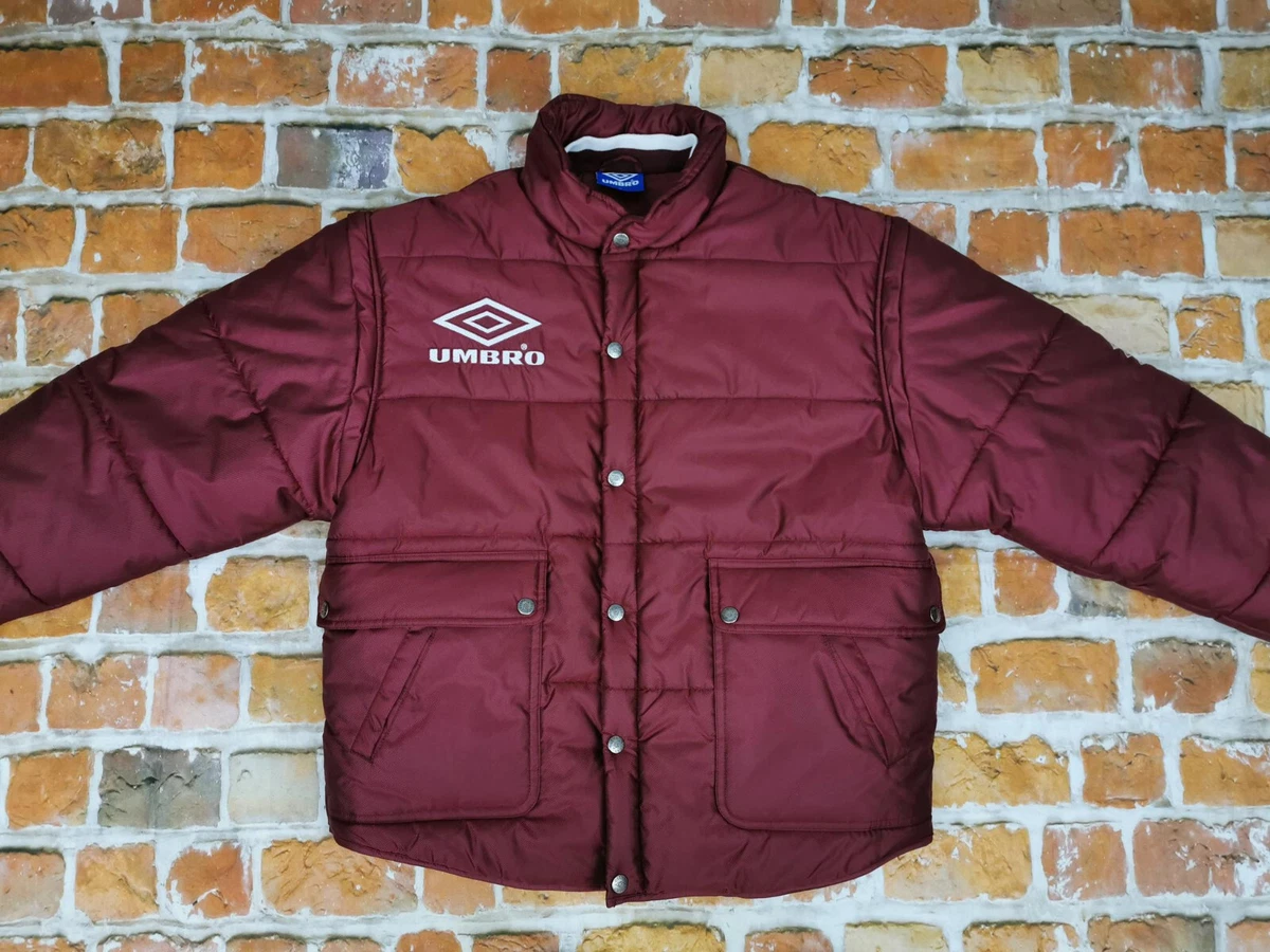 Umbro Sneakers Winter Jacket Vest Football Bordeaux Red Casual Size L Like New